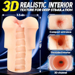 Textured Anal Male Masturbator Sleeve for Compatible Pump Cylinders, Soft TPE
