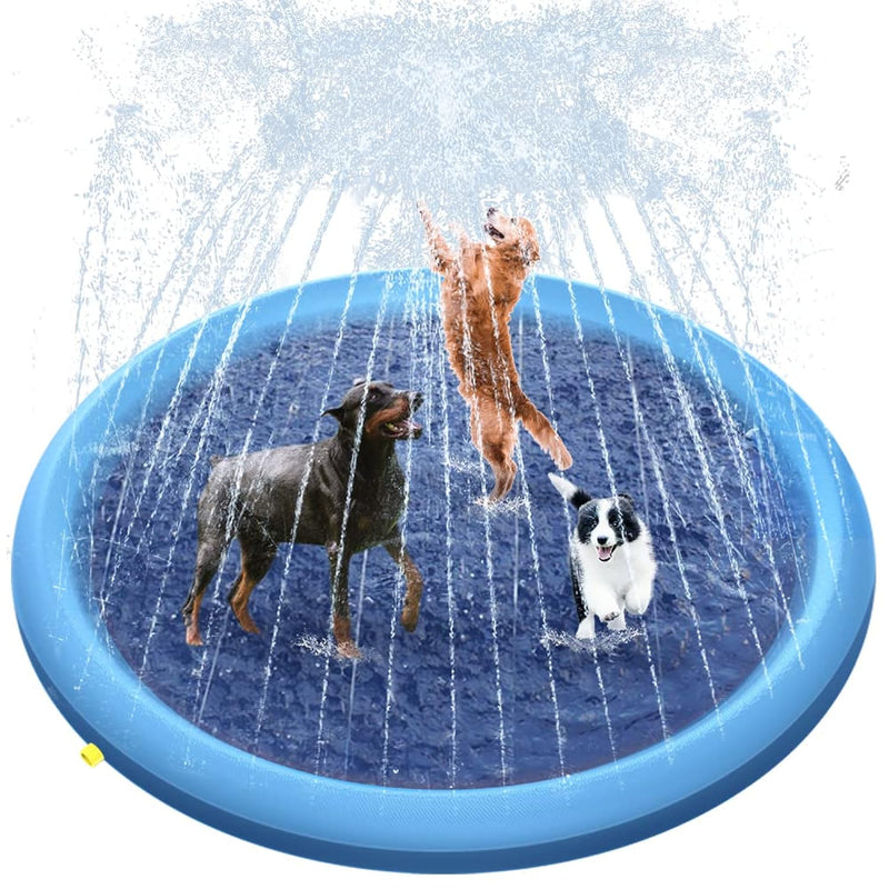 Splash Pad, 67In Anti Slip Splash Pad For Kids Dogs 0.55Mm Thickened Dog Po
