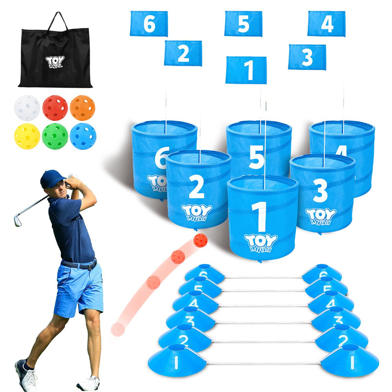 TOY Life Golf Bucket Game Golf Practice Game, Golf Chipping Game for Adults