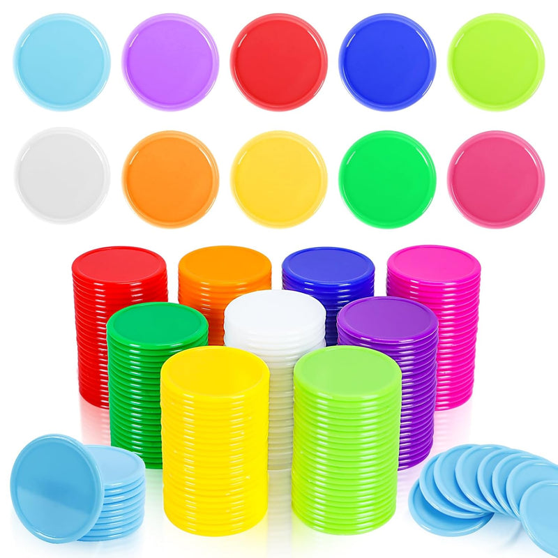 250 Pcs Poker Card Game Chips, 37Mm Plastic Poker Chips Bulk, Learning Coun