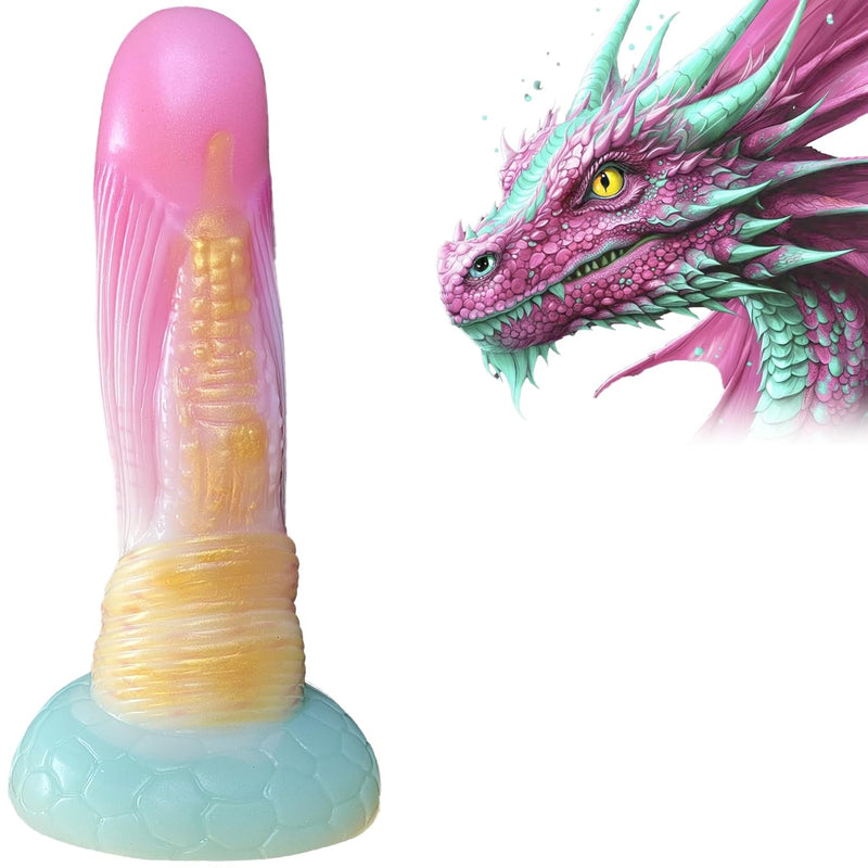 9" Fantasy Dildo Huge Monster Dildo U & G-Spot Big Colorful Dragon Dildo With Large Suction Cup, Long Anal Plug Adult Sex Toys & Games For Women Men Couples