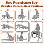 Multifunctional Sex Chair, Upgraded Weightless Sex Bench Adjustable Sex Stool With Elastic Bands Sex Seat For Couples Sex Position Enhancer, Dildo Chair Novelty Riding Sex Toys For Adult Bedroom Games