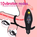 Vibrating Elastic Penis Sleeve Penis Vibrator, Couples Adult Sex Toys For Men Vibrator With 10 Modes, Vibrating With Ring For Penis & G Spot Stimulation (B)