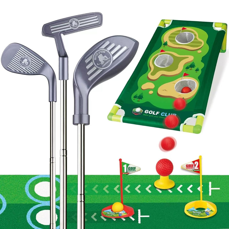 Toddler Golf Clubs Length Adjustable, Upgraded Kids Golf Toy Set With Golf