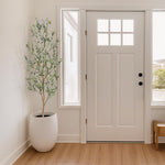 Faux Olive Tree 6ft,Olive Trees Artificial Indoor with Natural Wood Trunk and Realistic Leaves and Fruits. 6 Feet(72in) Fake Olive Tree for Home House Office Décor.