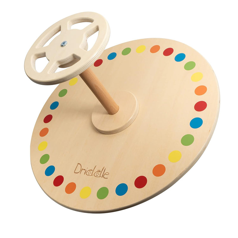 Wooden Spinner Seat Sit And Spin Bigger Size Classic Spinning Activity Toy