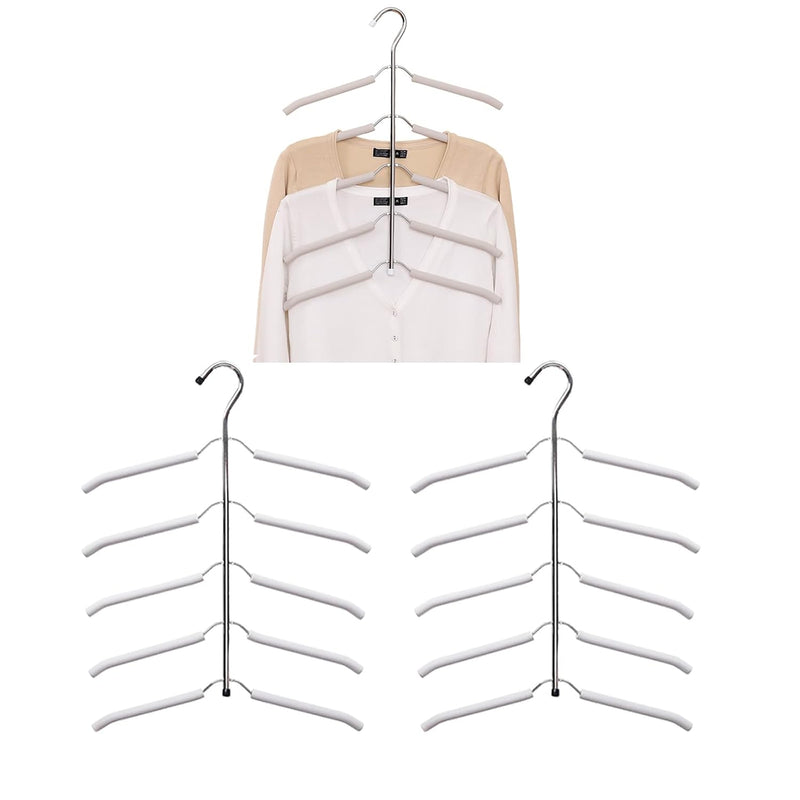 3 Pack 5 In 1 Hangers Blouse Tree Hangers Non Slip Space Saving Clothes Hanger M