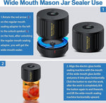 Electric Mason Jar Vacuum Sealer Kit for Wide Mouth and Regular Mouth Mason Jars