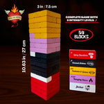 Risk Or Drink – Naughty Blocks Game For Adults 54 Blocks + Dice Tower + Blindfold | Couples Games For Adults, Naughty Date Night Dares, Freak Or Drink Style, Sexy Gift, Sex Games, Toys For Couples