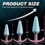 3Pcs Butt Plug Anal Training Kit - Anal Trainer Silicone Buttplug Set For Comfortable Long-Term Wear, Anus Stretcher Expander Kit For Beginner To Advanced, Sex Toys For Men Women Couple