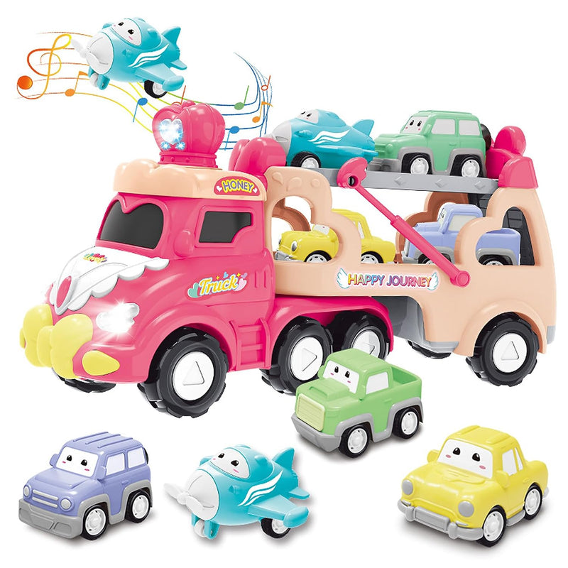 Toddler Car Toys For3 4 5 6 Year Old Girl,5 In 1 Toddler Girl Toys,Pink Prince