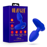 Blush Oh My Gem Charm 4.5" Silicone Vibrating Anal Plug, Sapphire Gem Base Rim - Stayput Design - 7 Vibes, Usb, Elegant Butt Plug Prostate Massager - Adult Sex Toy For Women, Men, Couples - (Blue)