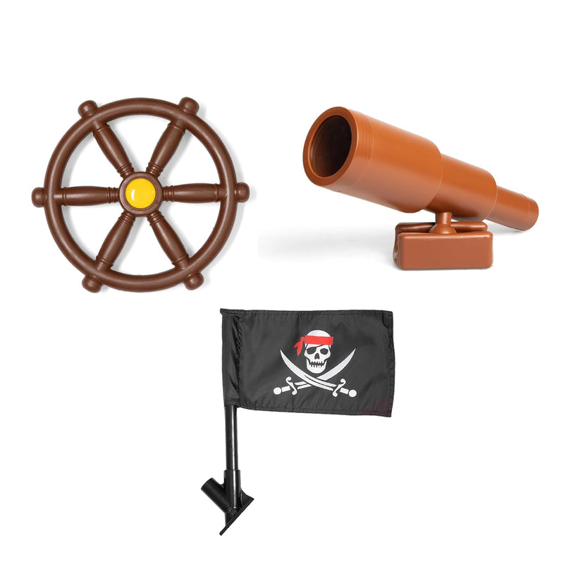 Playground Accessories For Kids Outdoor Playset With Pirate Ship Playhouse Whe