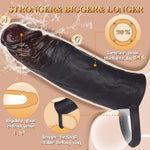 7 Inches Penis Sleeve-Lsize, Brown Realistic Silicone Adult Cock Toys, Alargamiento De Penis Extender & Penis Sleeve Girth Enhancer For Men & Couples