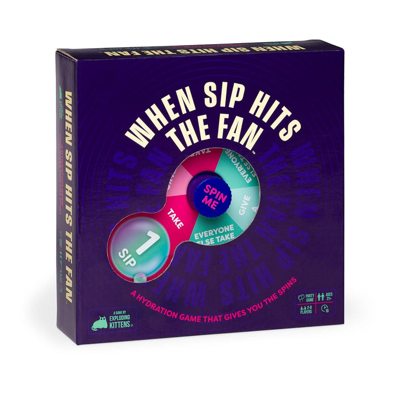 When Sip Hits the Fan by Exploding Kittens - Drinking Card Game with Spinne