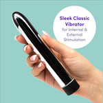 Silver Seducer Classic Vibrator - Plastic - Multispeed Vibrations - Waterproof