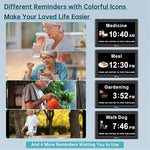 Digital Dementia Alarm Clock Large Display for Seniors, Plug in Electric Date Day of Week Calendar Clock 12 Alarms 3 Ringtones for Elderly Memory Loss Alzheimerโs, Auto DST (7" Black)