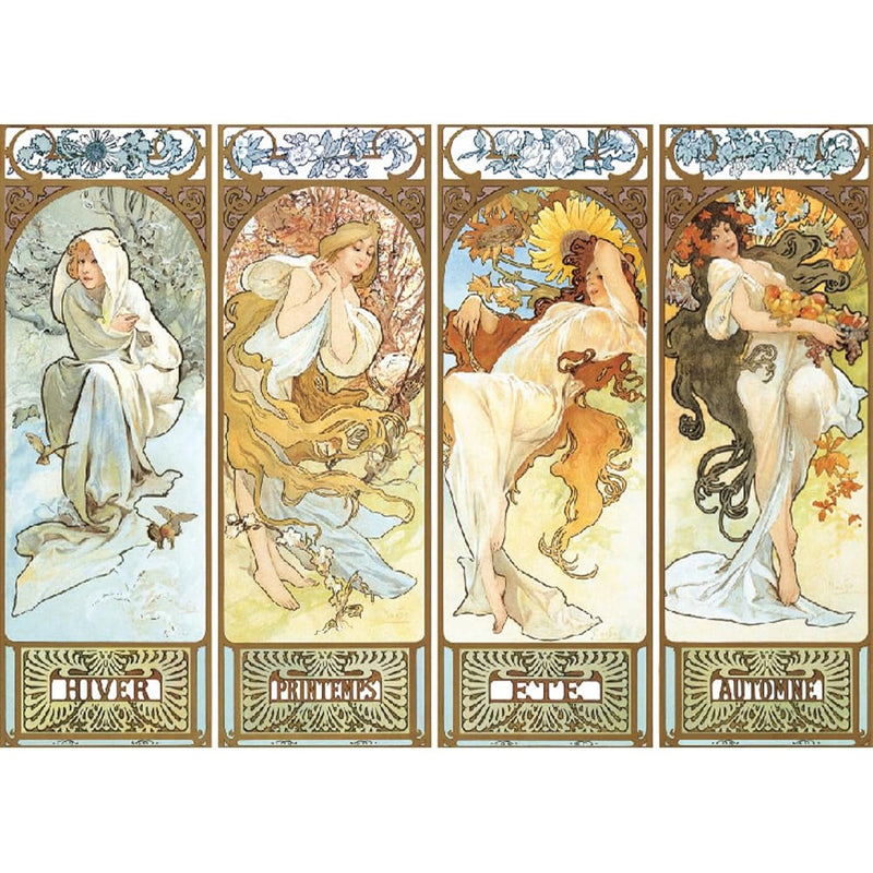 Jigsaw Puzzles 1000 Pieces For Adults The Four Seasons By Alphonse Maria Mucha