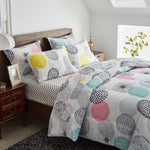 7 Pieces Comforter Sheet Set Queen Size Bed In A Bag - Colorful Dots Style - Soft Microfiber, Warm Reversible Bedding Set (1 Comforter, 2 Pillow Shams, 1 Flat Sheet, 1 Fitted Sheet, 2 Pillowcases)