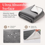 Waterproof Intimacy Blanket for Couples, Absorbent 3-Layer Bed Protection Cover