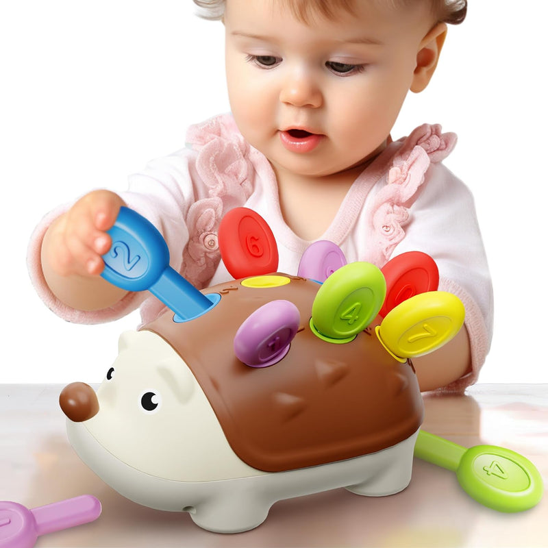 iPlay, iLearn Fine Motor Toys for Toddlers 1-3, Hedgehog Montessorri Learni