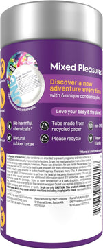 Mixed Pleasures Variety Pack – 12 Condoms with Thin, Glow-in-the-Dark & Studded Styles