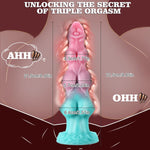 8.8" Huge Dildo Monster 3 Knots Dildo, Soft Silicone Anal Knotted Horse Dildo, Thick Dog G-Spot Dildo With Big Suction Cup,Fantasy Dragon Anal Sex Toy, Adult Sex Toys & Games For Women, Men, Gay