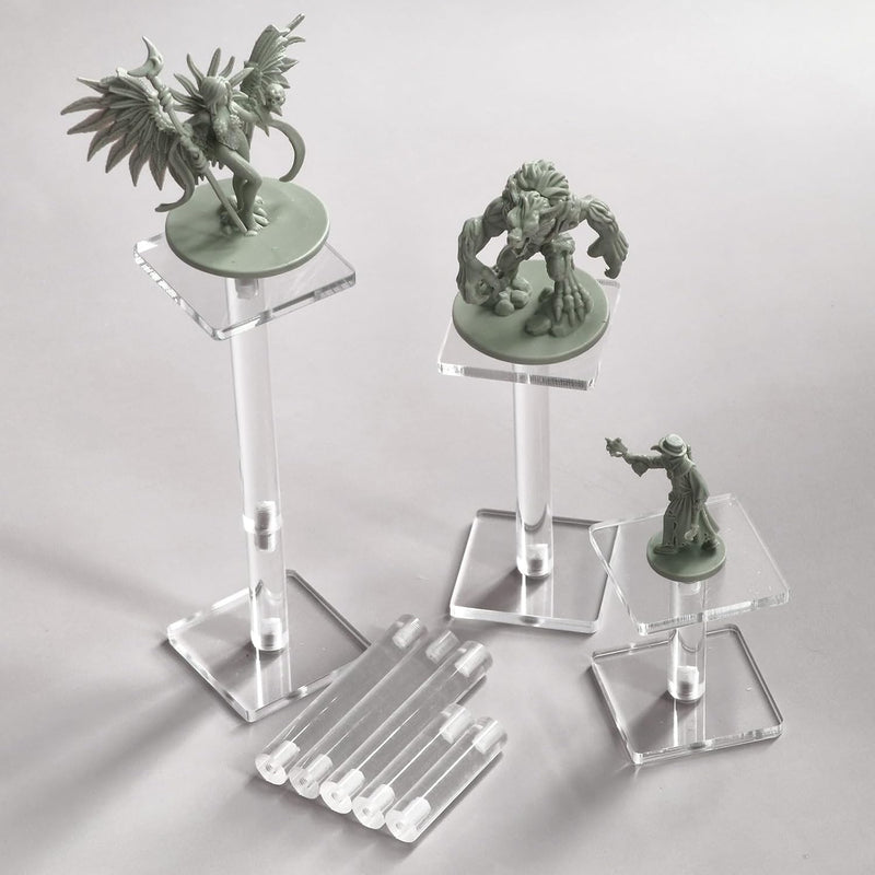 3Pcs Combat Risers For Flying Miniatures, Adjustable Height Multi Tiered Ra