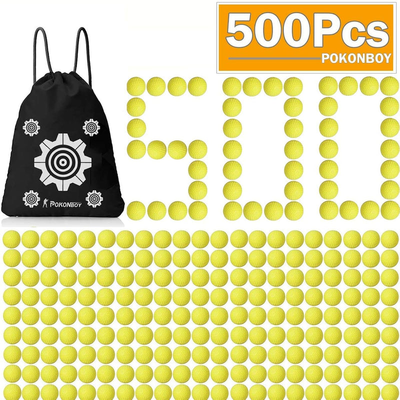 POKONBOY Upgraded 500-Round Balls Refill Pack Compatible with Nerf Rival Ap