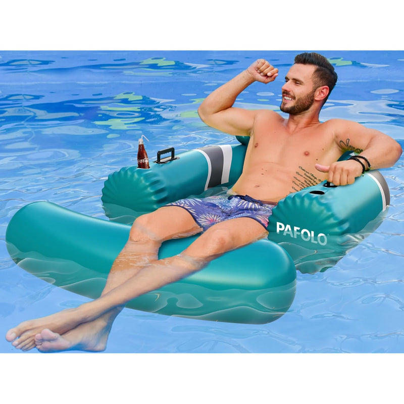 Inflatable Pool Float Lounge Chair, Fast Inflation Floating Adult For Pool