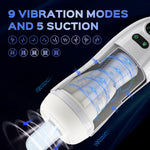 Automatic Male Masturbator Sex Toys For Men - Male Masturbators Cup With 4 Suction & 9 Vibration For Penis Stimulation Electric Pocket Pussy Men Stroker Adult Sex Toys Blowjob Toy (White)