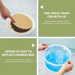 Trash can,7Liter/1.8 Gallon Garbage can with Press top Lid,Nordic Modern Waste Basket,Plastic Trash bin Suitable for Kitchen, Bathroom, Bedroom, Living Room, Office, Outdoor,Dog Proof Trash can……