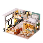 Diy Miniature House Kit, Tiny House Kit With Dust Proof Cover & Music Box, Diy