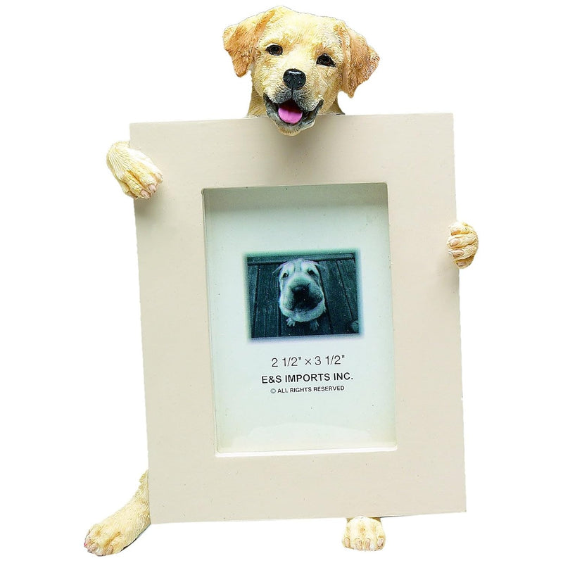 Yellow Lab Picture Frame Holds Your Favorite 2.5 By 3.5 Inch Photo, Hand Paint