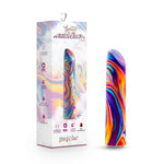 Blush 4" Limited Addiction Psyche Power Vibe Rainbow Vibrator, 10 Rumbotech Powerful Rumbly Vibes, Satin Smooth Feel, Chargeable, Ipx7, Multi Speed Clitoral Vibrating Women Men Couples Adult Sex Toy