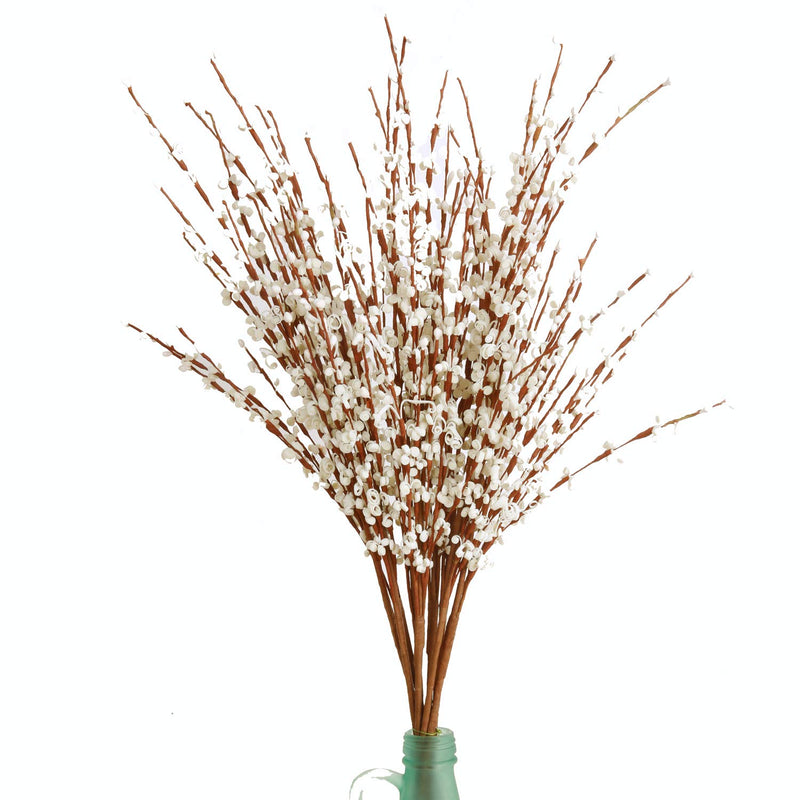 10 Pieces 29.5" Long Of Artificial Flowers Fake Flowers, White Artificial Flow