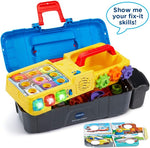 Kids Drill and Learn Toolbox Set with Toy Tools for Ages 2-5