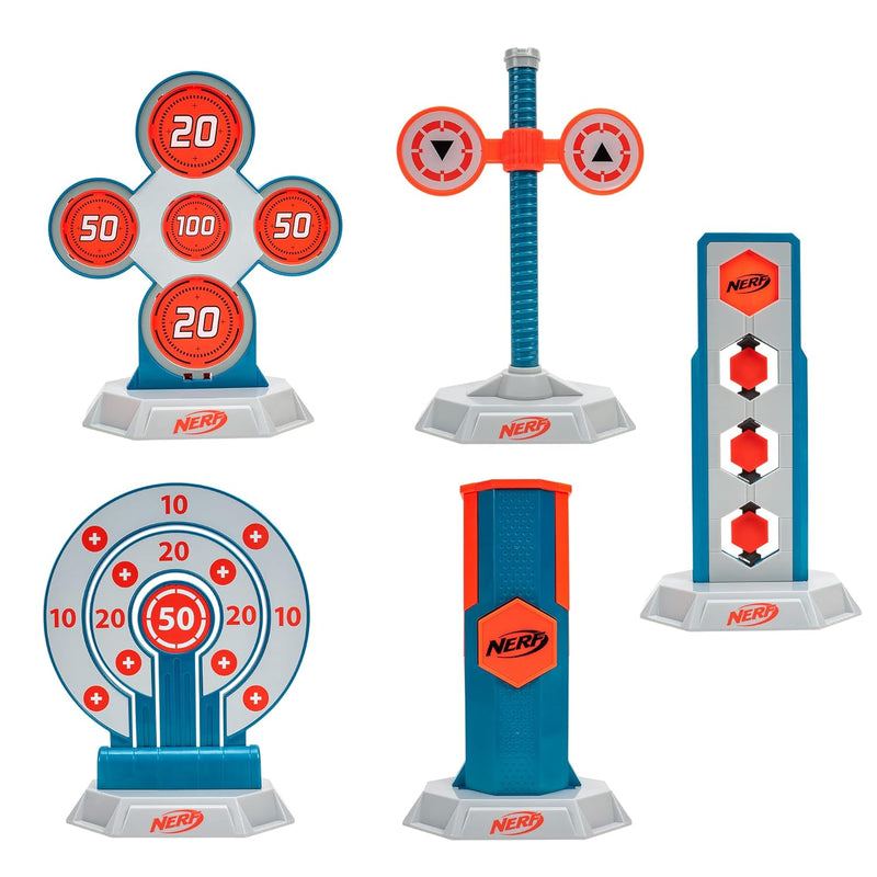 NERF Elite 5-in-1 Target Challenge - Five Unique Targets with Five Stackabl
