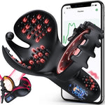 Vibrating Cock Ring, Adjustable Penis Ring Vibrator With Testicle & Perineum Stimulator, Sex Toys For Men Couples, App Penis Vibrator Male Adult Toy, Cock Sexual Stimulation Device 9 Vibrations