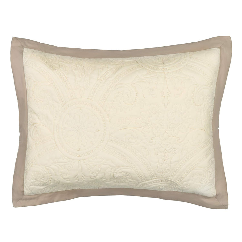 Bensonhurst Modern Embroidered Rectangular Decorative Euro Sham Pillow Case, 2