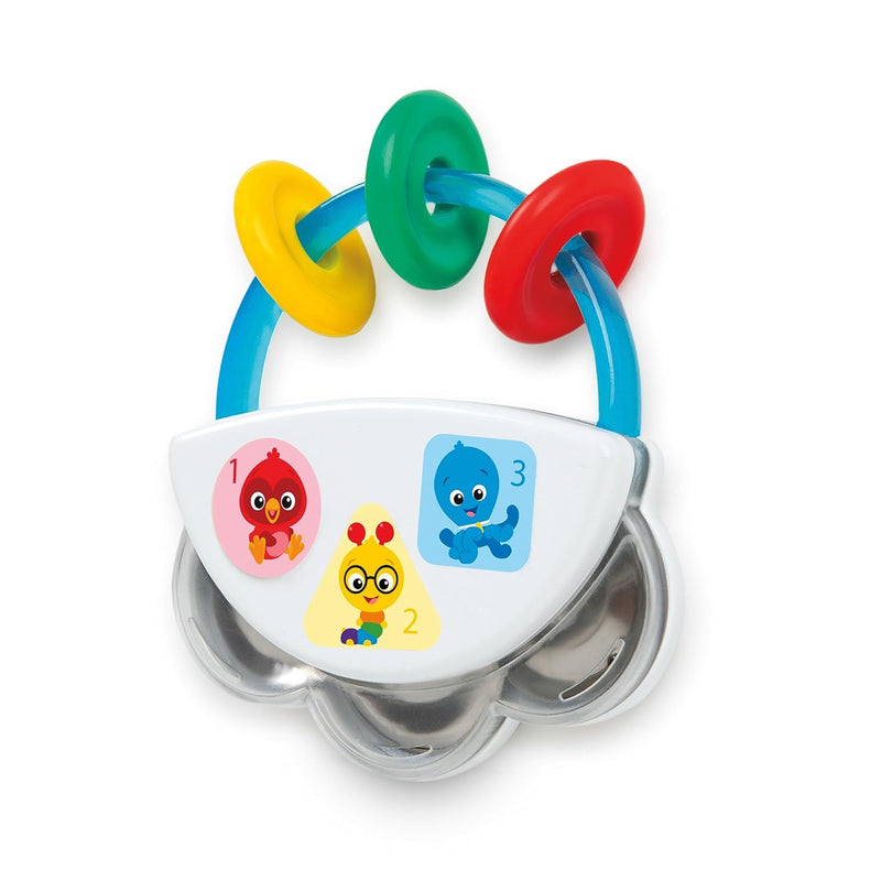 Baby Einstein Tiny Tambourine Musical Toy & Rattle, BPA Free, Take Along, A
