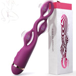 G Spot Vibrator Adult Toy - Premium Triple Vibrators With 10 Modes, Silent Vibrator Ipx7 Waterproof Full Silicone Women Sex Toys, Clitoral Anal Beeds Nipple Toys Adult Toys For Women Men Couple