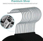 Velvet Hangers Non Slip Felt Hangers, 30 Pack Black Velvet Hangers Clothes Hangers Space Saving Slim Hangers with 360 Degree Swivel Hook for Suits Coats, Jackets, Pants, and Dress Clothes