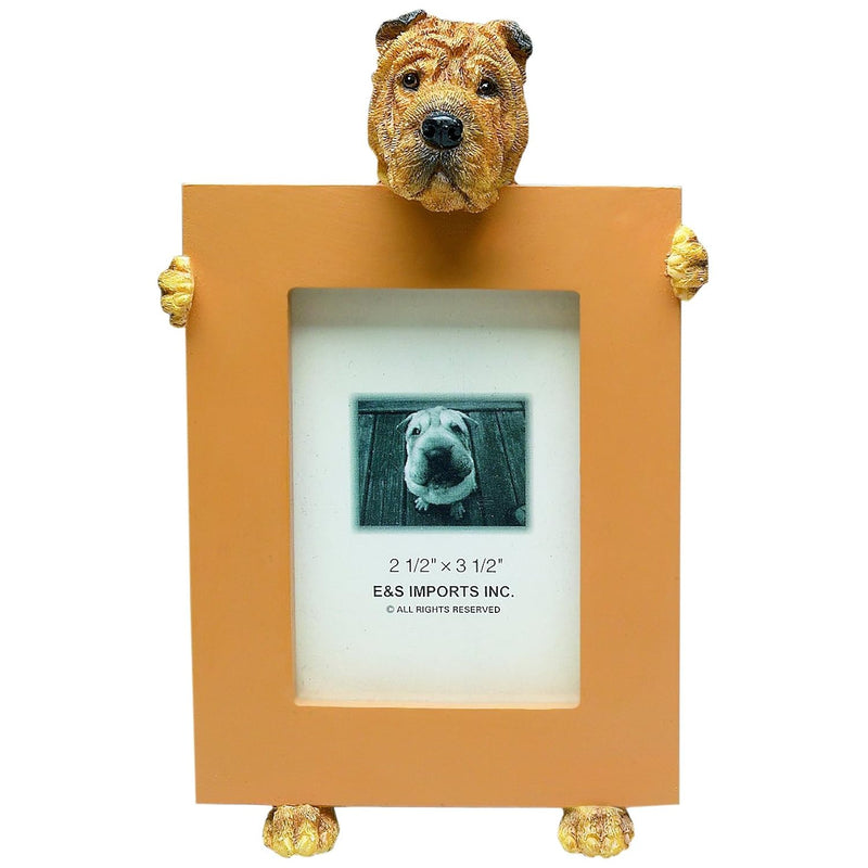 Sharpei Picture Frame Holds Your Favorite 2.5 By 3.5 Inch Photo, Hand Painted