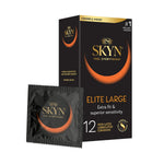 Elite Large Non-Latex Lubricated Condoms, 12 Count, Comfortable And Smooth Lubricated Condoms, Triple Tested (Pack Of 1)
