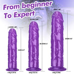 8.1-Inch Suction Base Realistic Penis Dildo, G Spot Anal Flexible Cock Adult Sex Toys For Beginner, Perfect Throat Trainer (L)