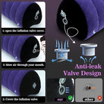 Inflatable BDSM Position Pillow with Toy Mount, Bondage Cuffs & Restraint Accessories
