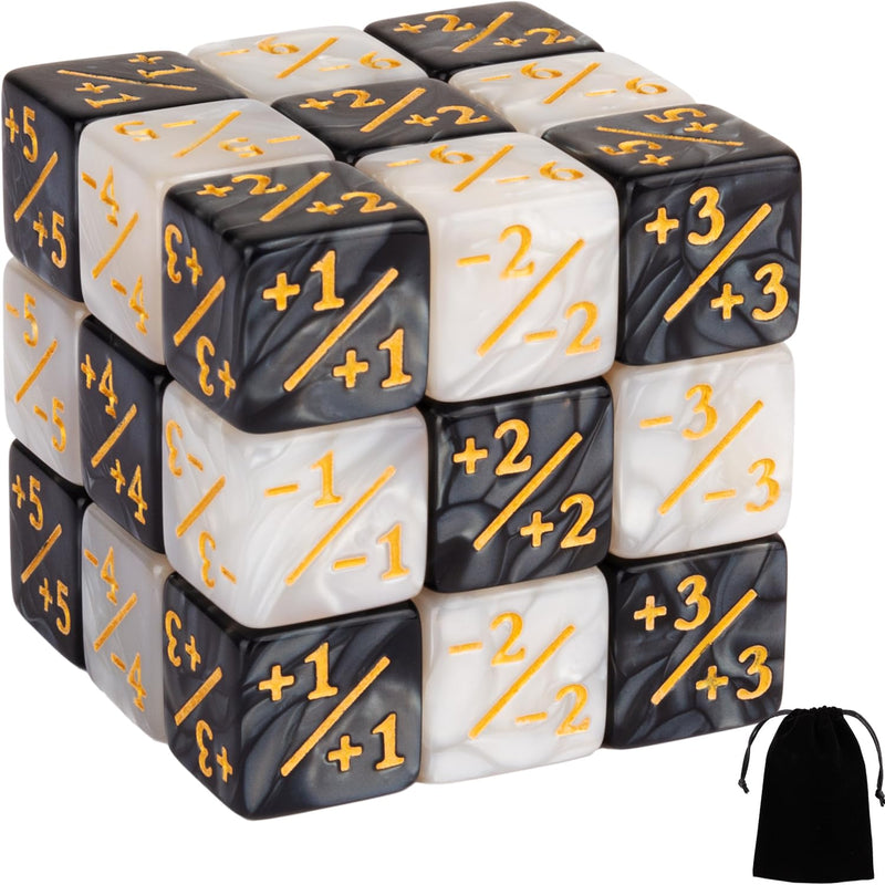 24 Pieces MTG Dice Counter Magic The Gathering Counters +1/+1 Life Tokens N