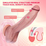 8.6" Realistic Dual-Layer Silicone Dildo with Suction Cup for Vaginal & Anal Play