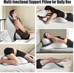 27° Memory Foam Wedge Pillow for Couples and Multi-Purpose Support